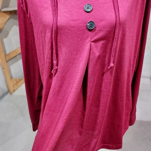 Hooded casual long sleeve top. Womans 14 - Picture 3 of 11